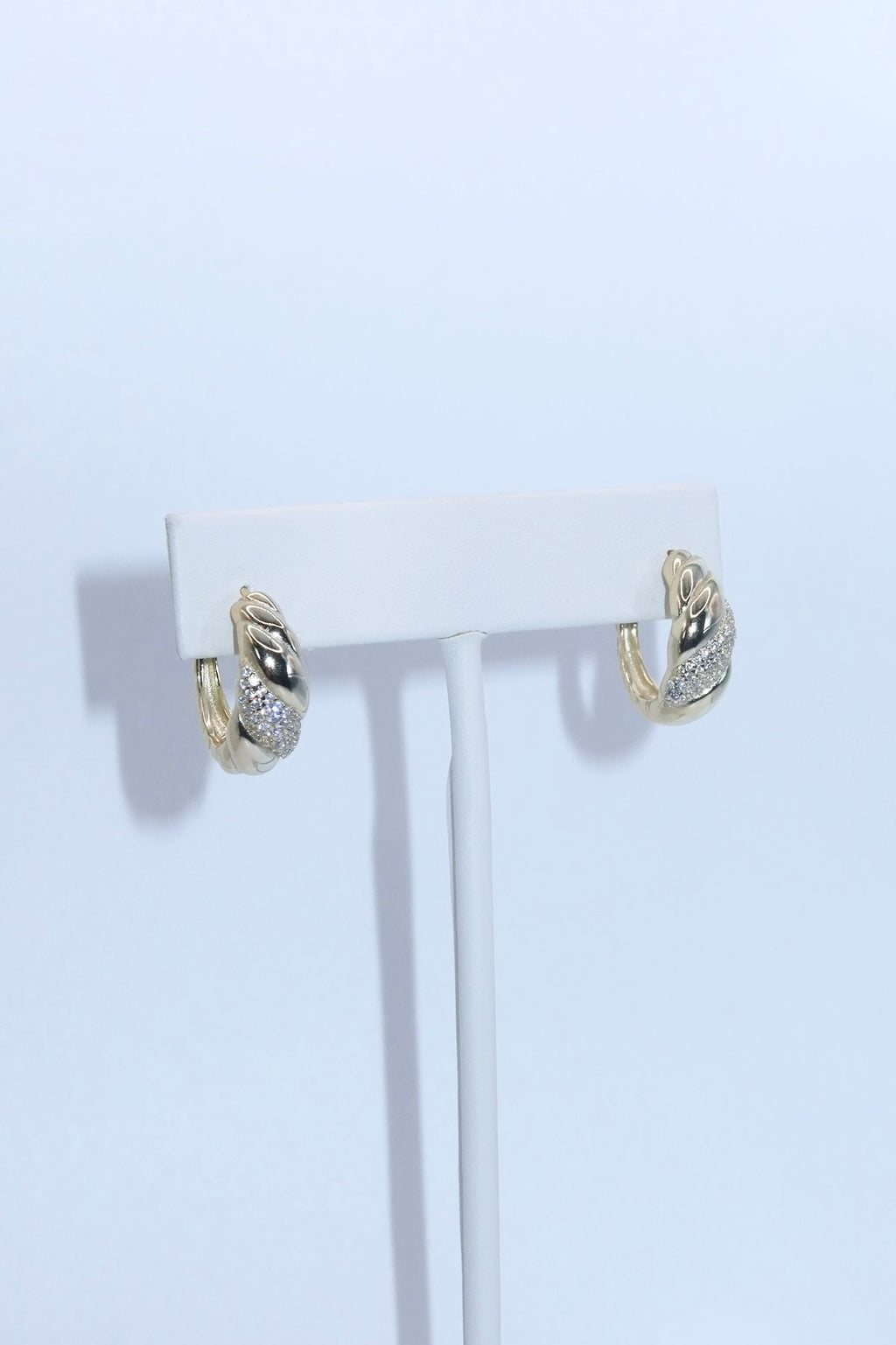 Spiral CZ Hoops