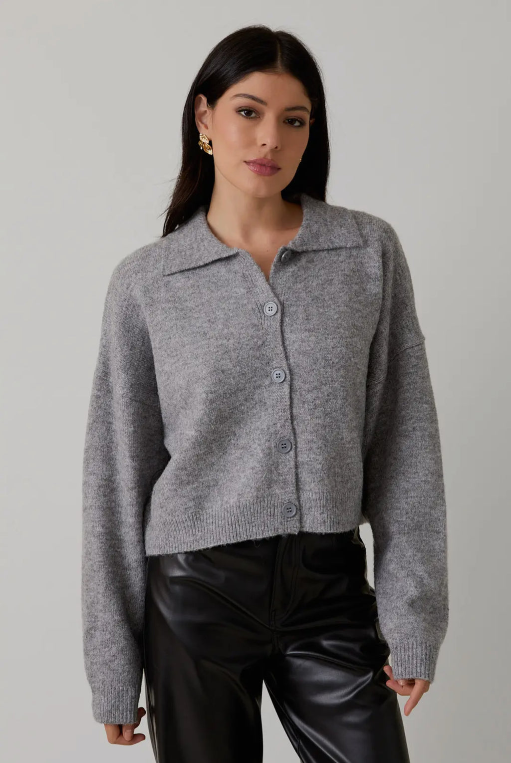Collared Sweater Cardigan