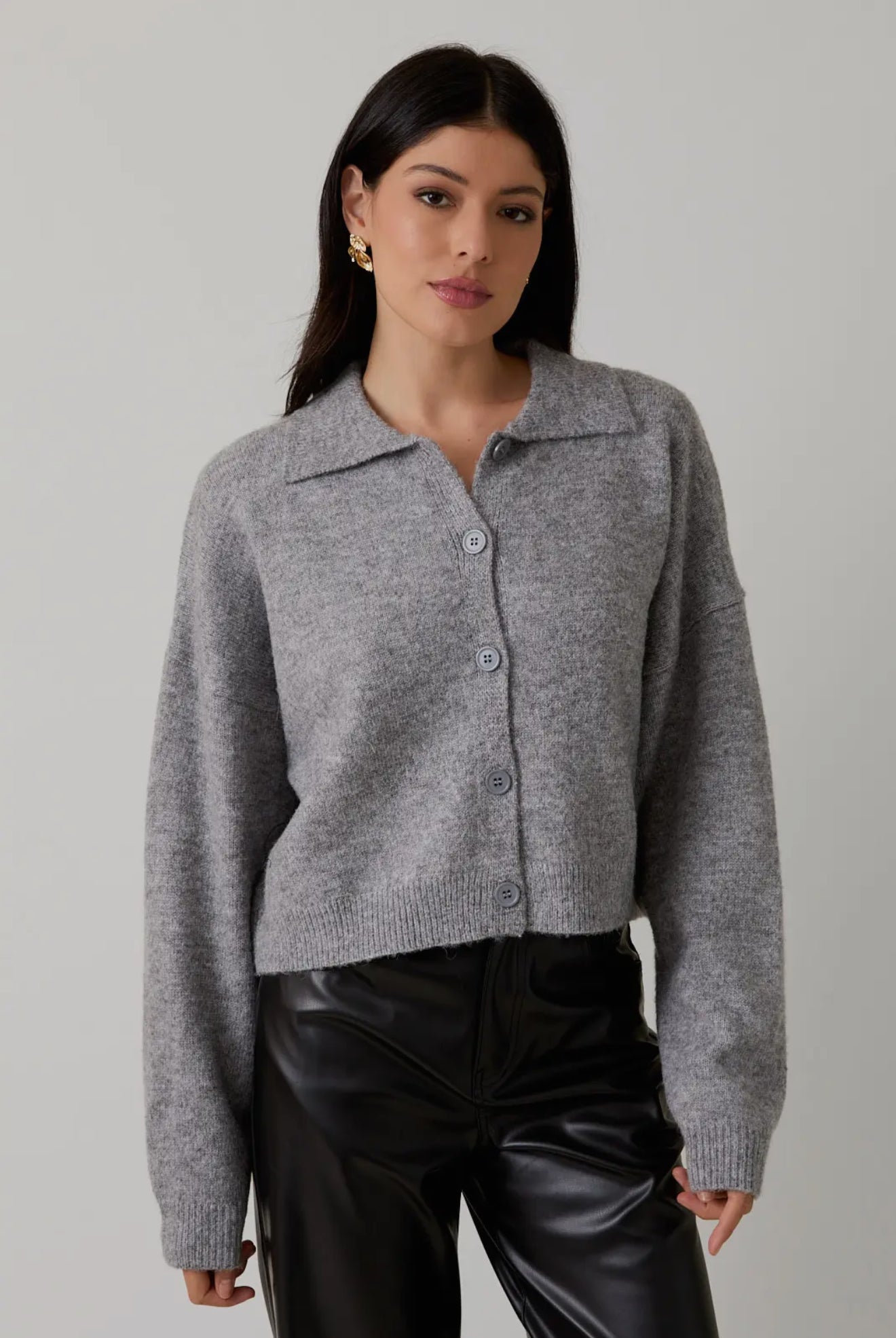 Collared Sweater Cardigan