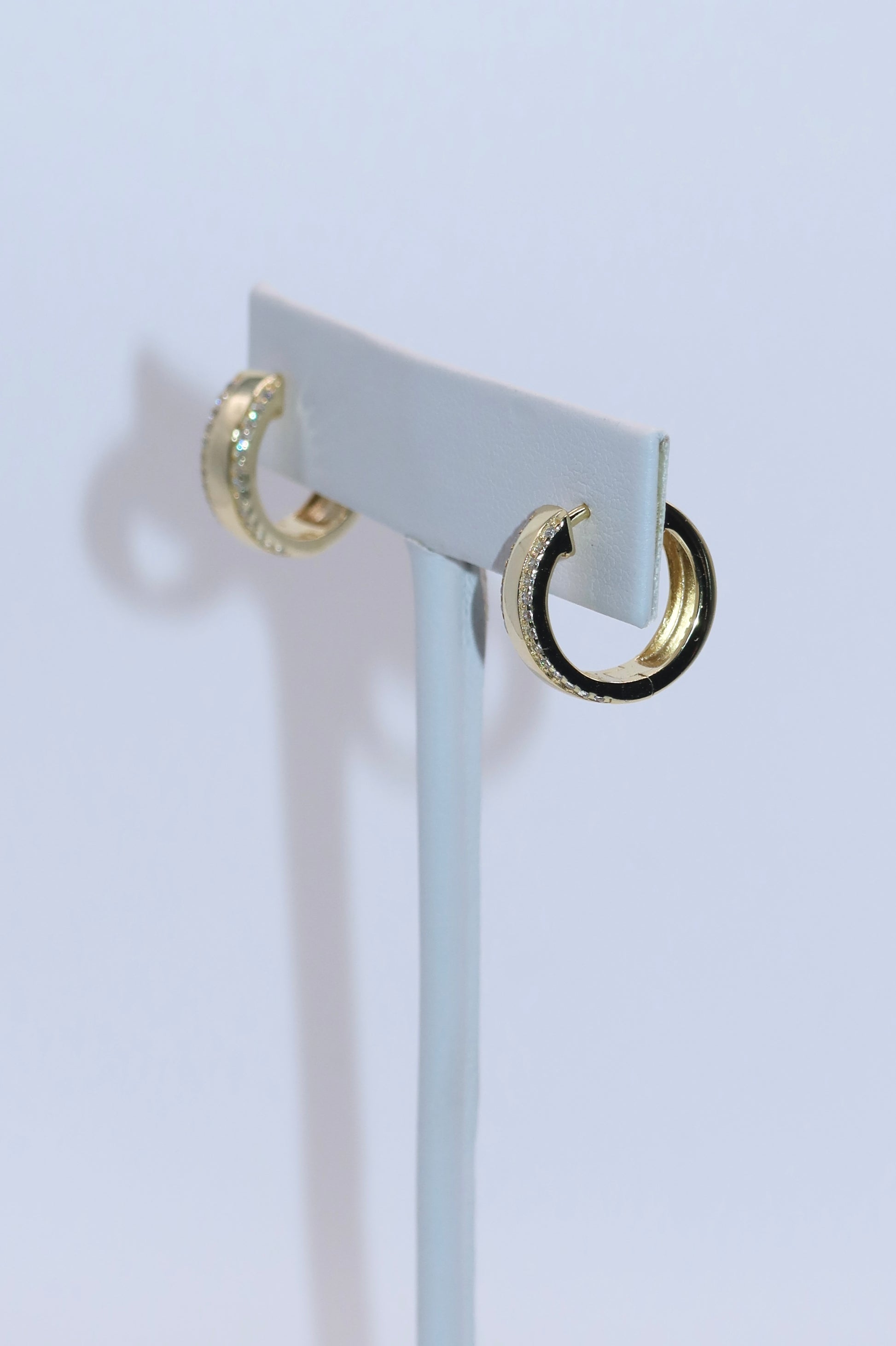 Dainty CZ Gold Hoops