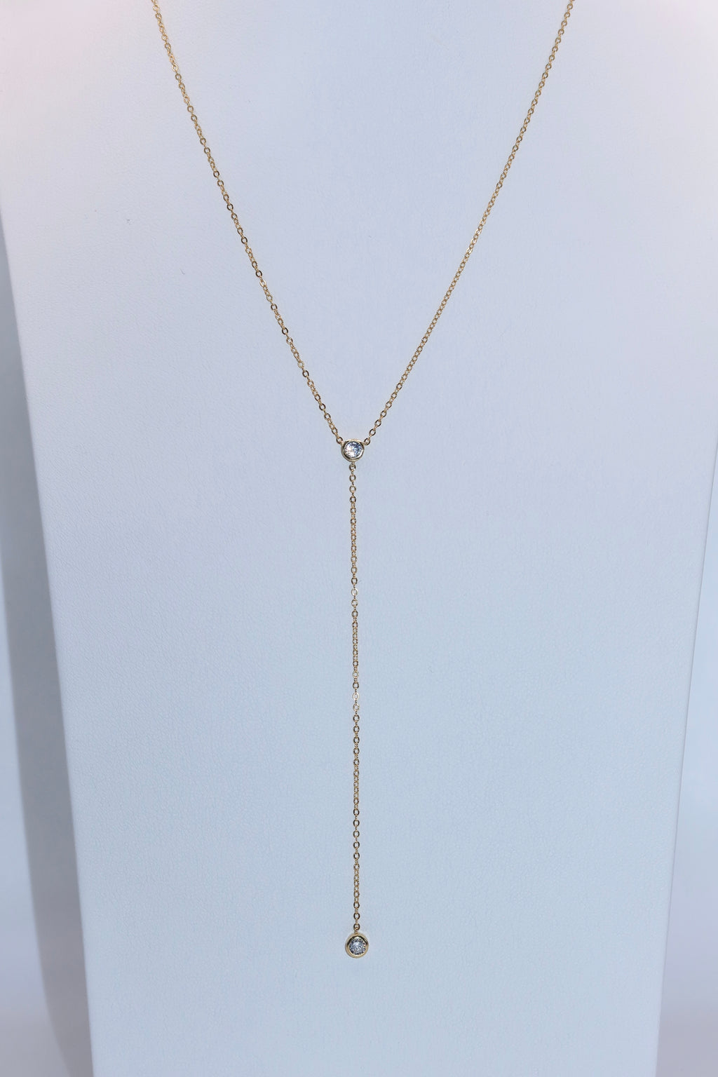 Effortless CZ Lariat Necklace