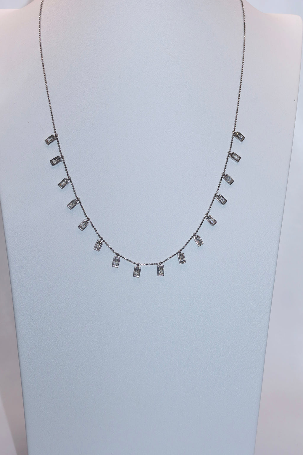 Silver Box Charm Necklace