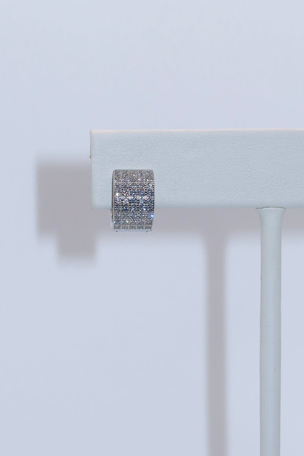 Silver Eternal CZ Hoops