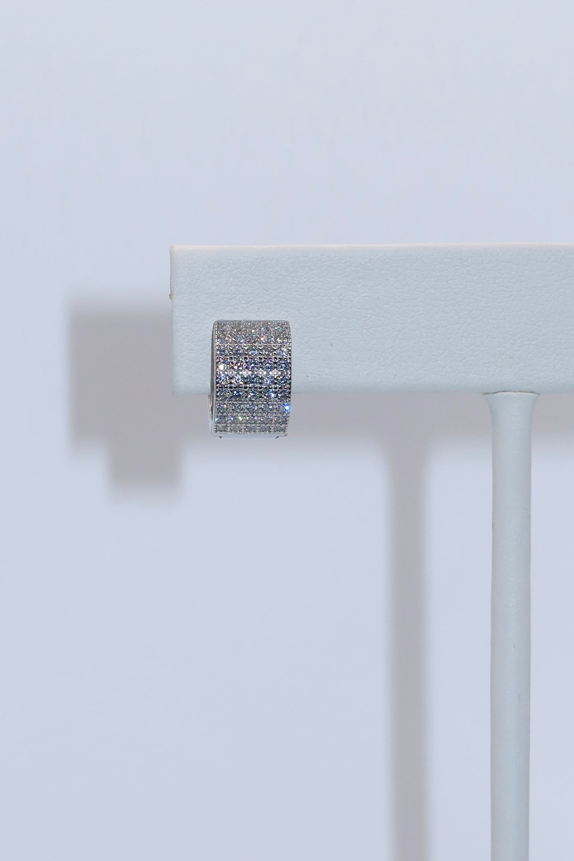 Silver Eternal CZ Hoops