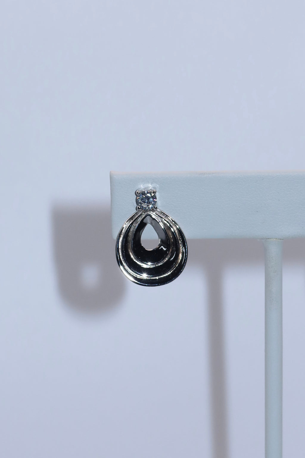 Silver Halo Hoop Earring