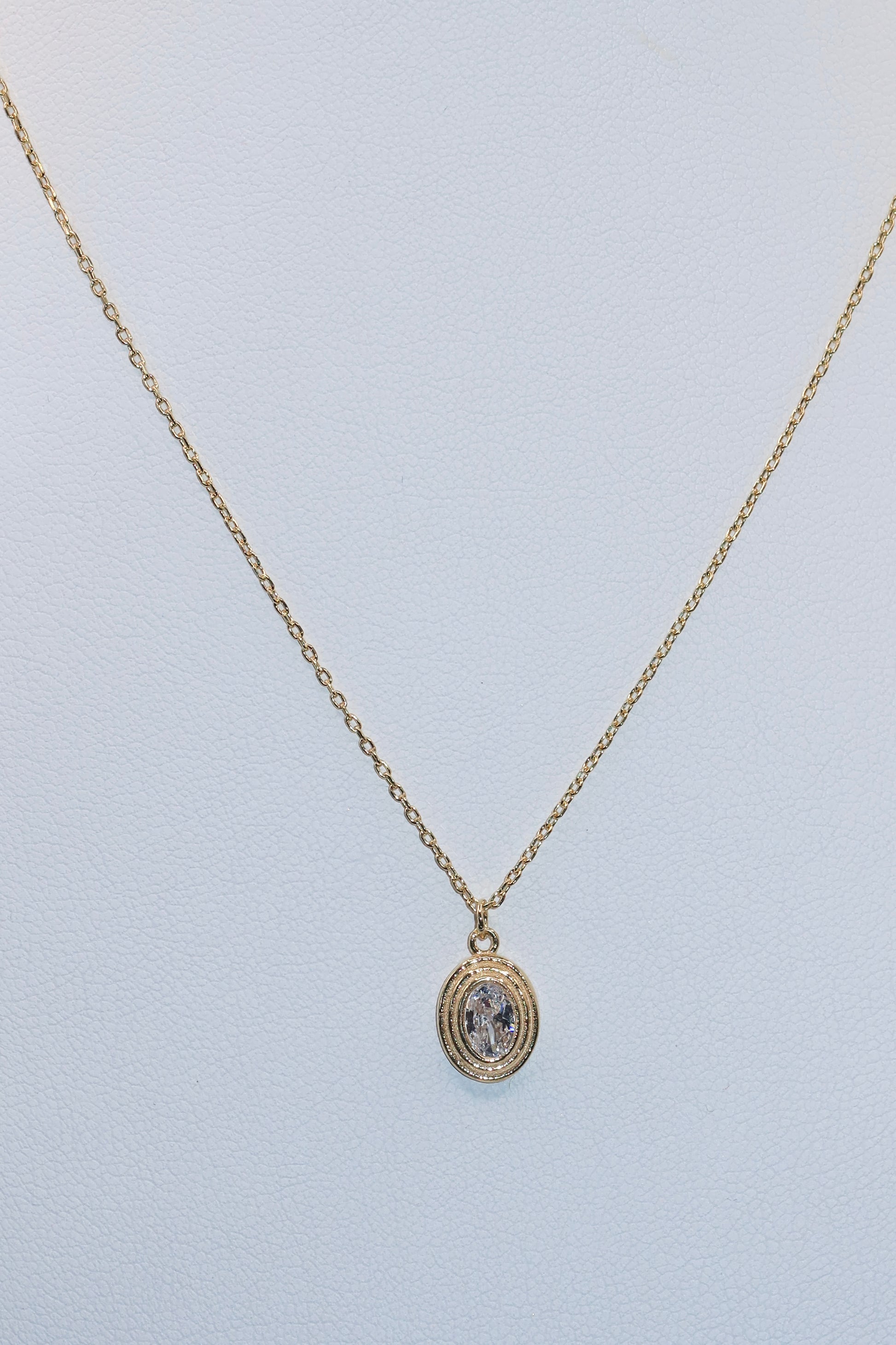 Gold Classic Stone Necklace