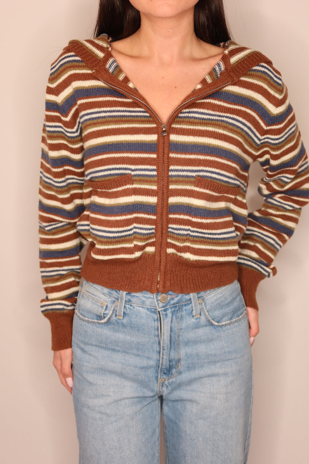 The Olivia Stripe Zip