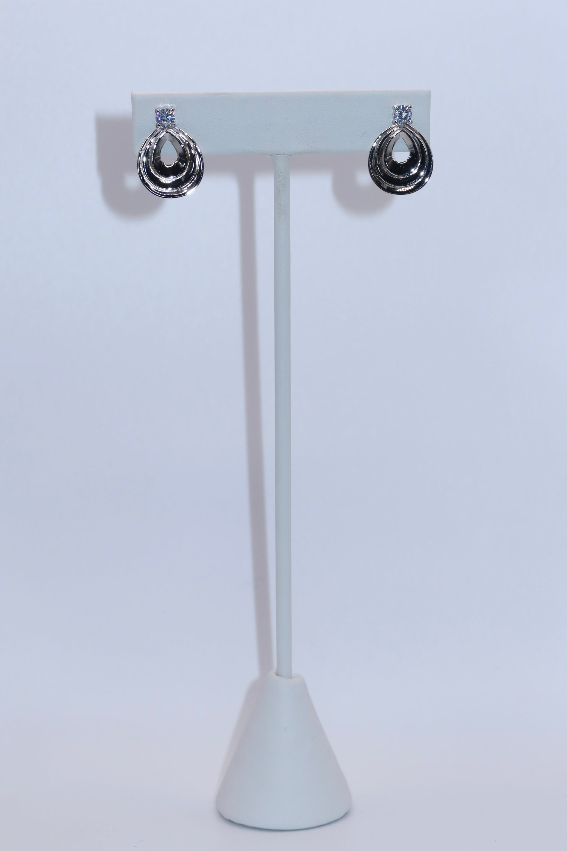 Silver Halo Hoop Earring