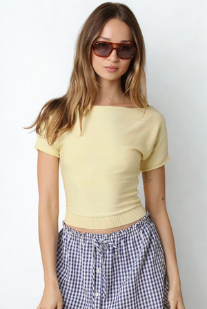 The Angela Boat Neck Tee