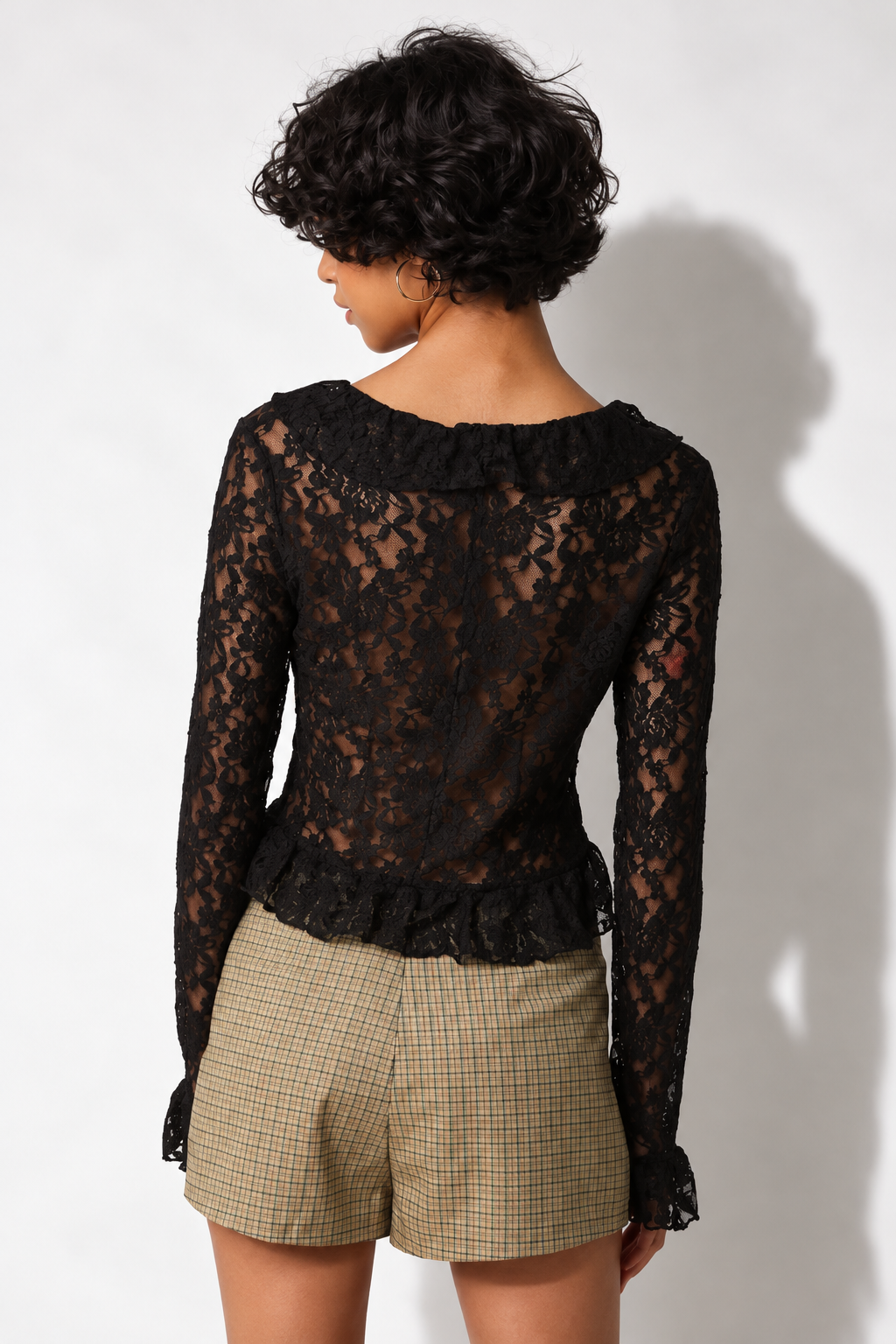 Melany Lace Ruffle Top