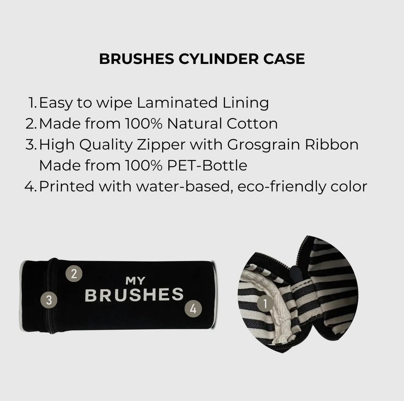Black My Brushes Case