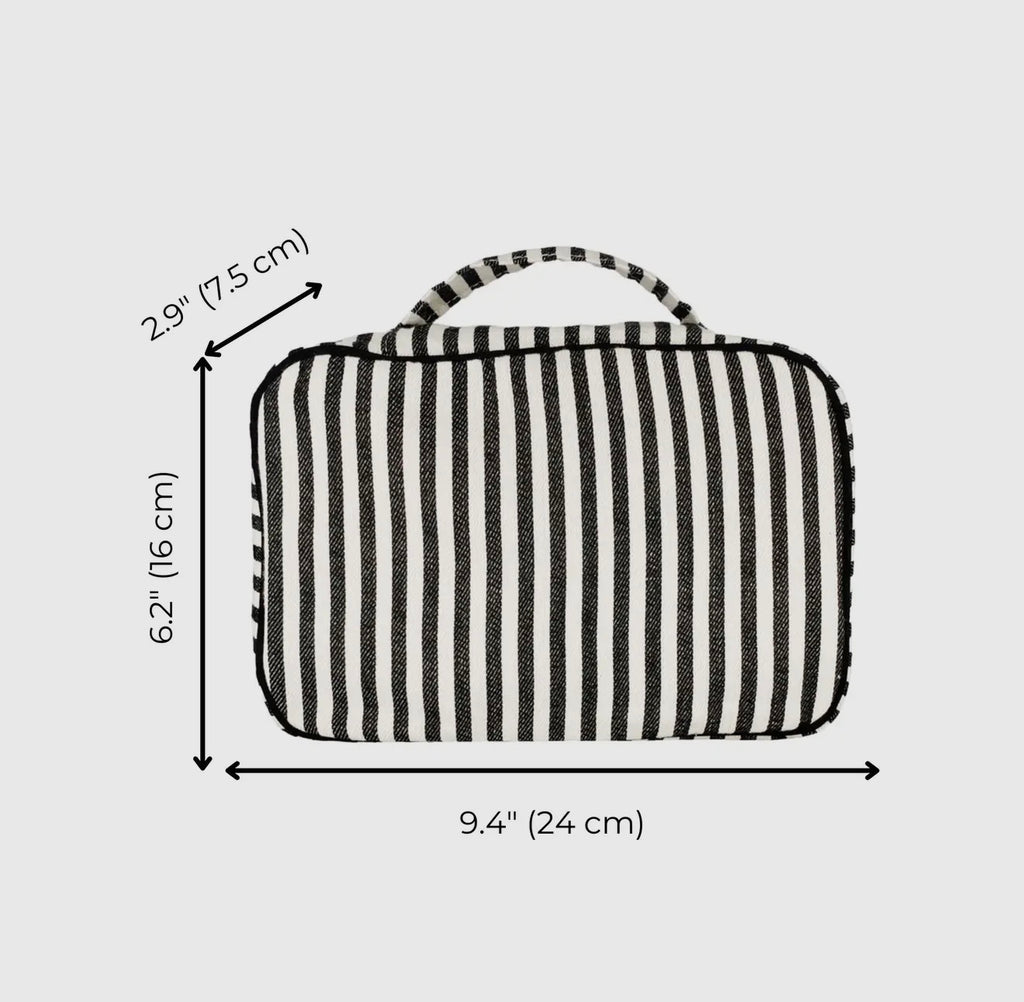 Striped Hanging Toiletry Case