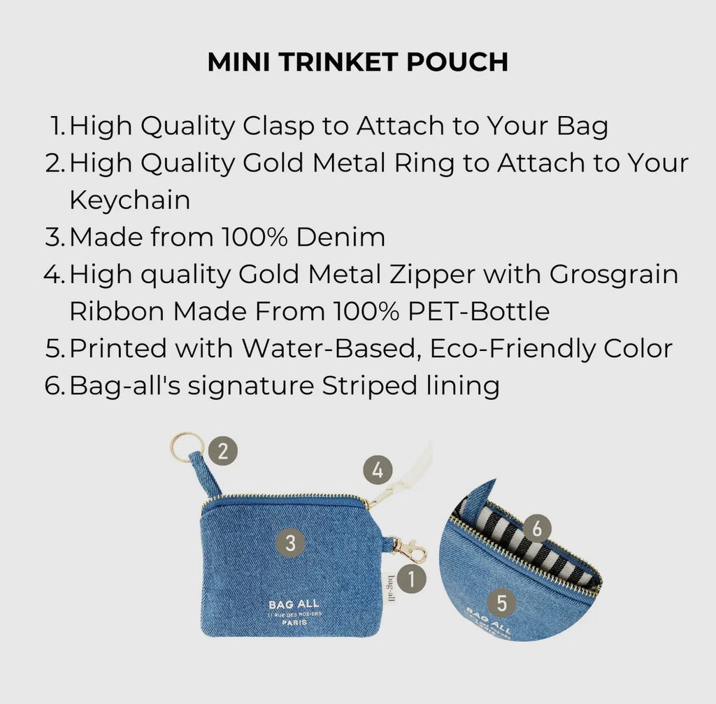 Denim Key & Card Holder