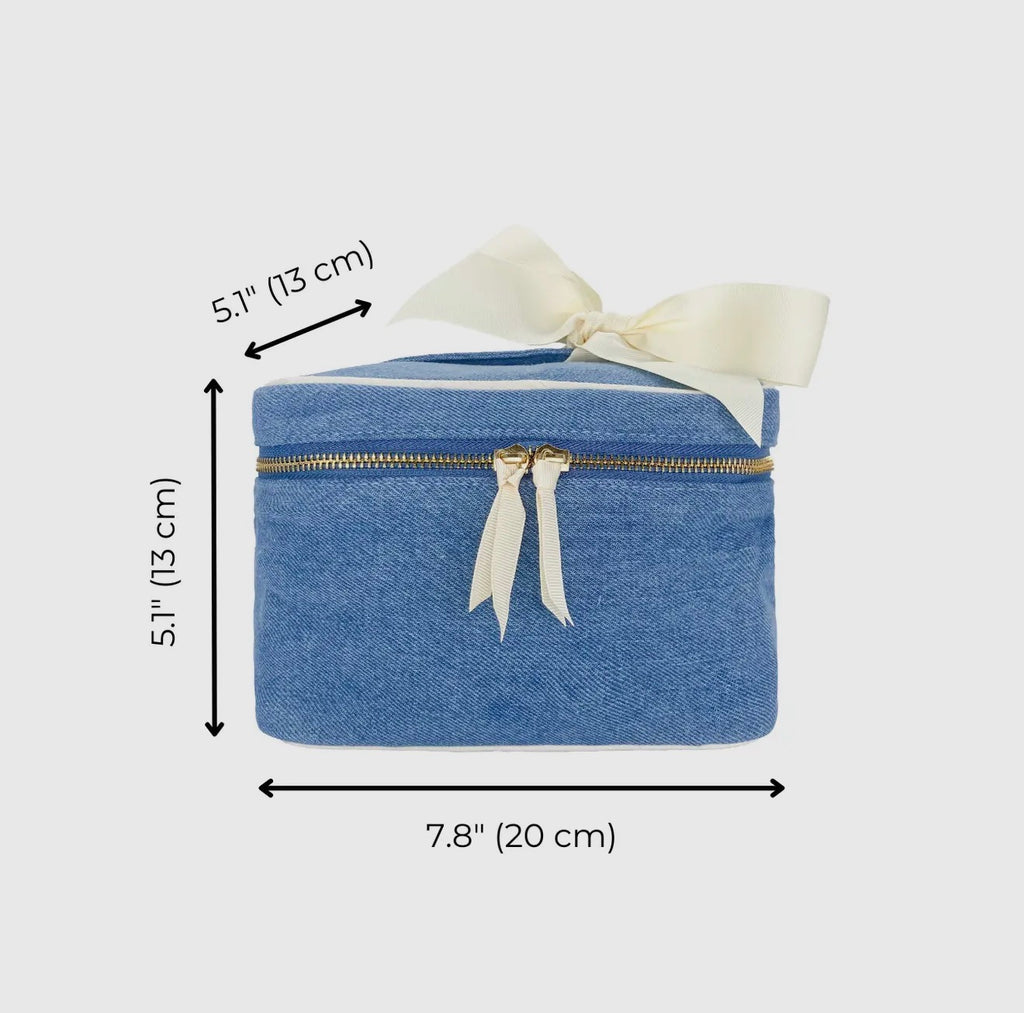 Denim Large Makeup Case