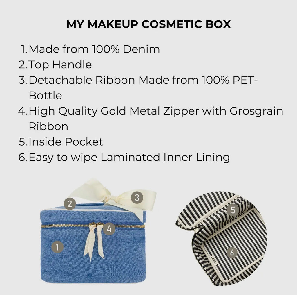 Denim Large Makeup Case