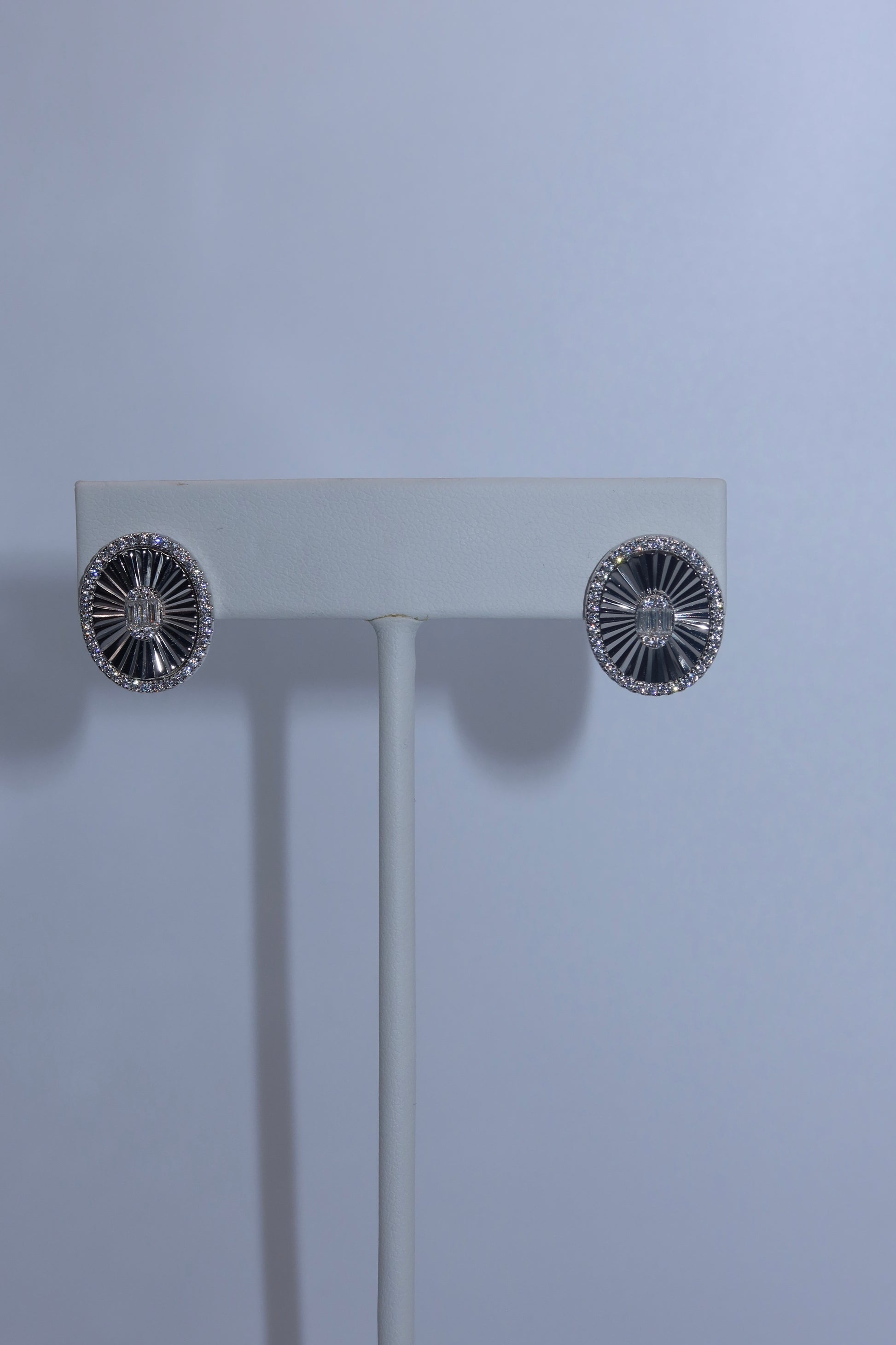 Silver Center Burst Studs