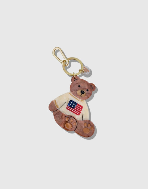 American Teddy Keychain