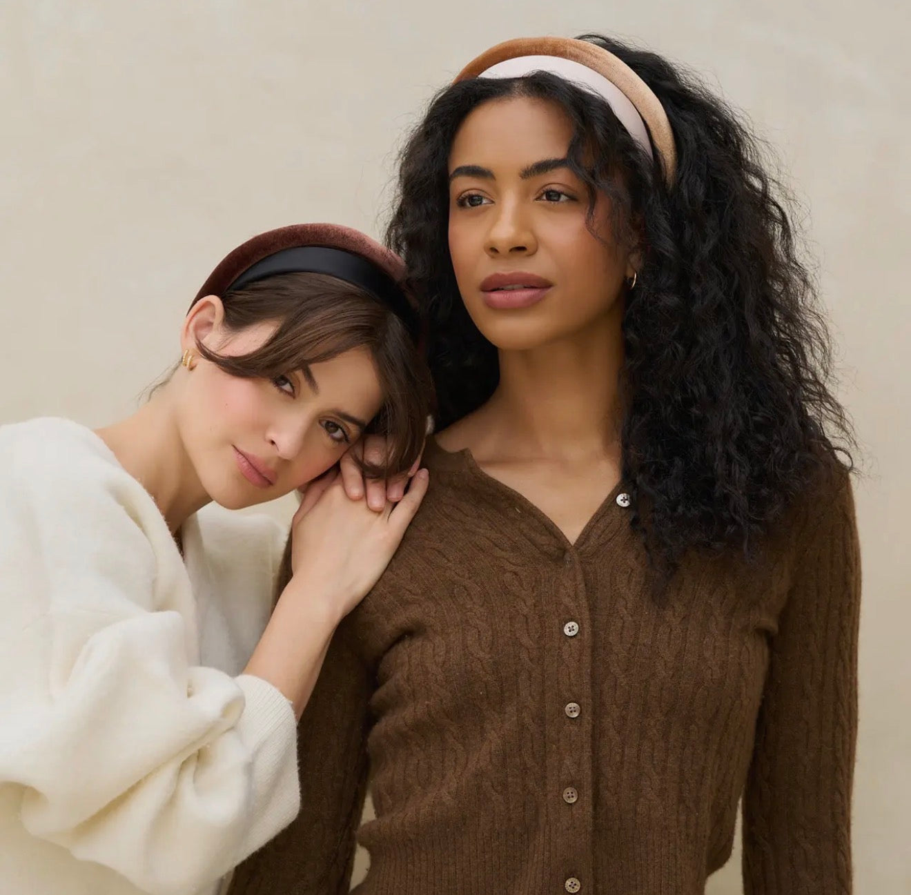 Cream & Camel Headband Pack