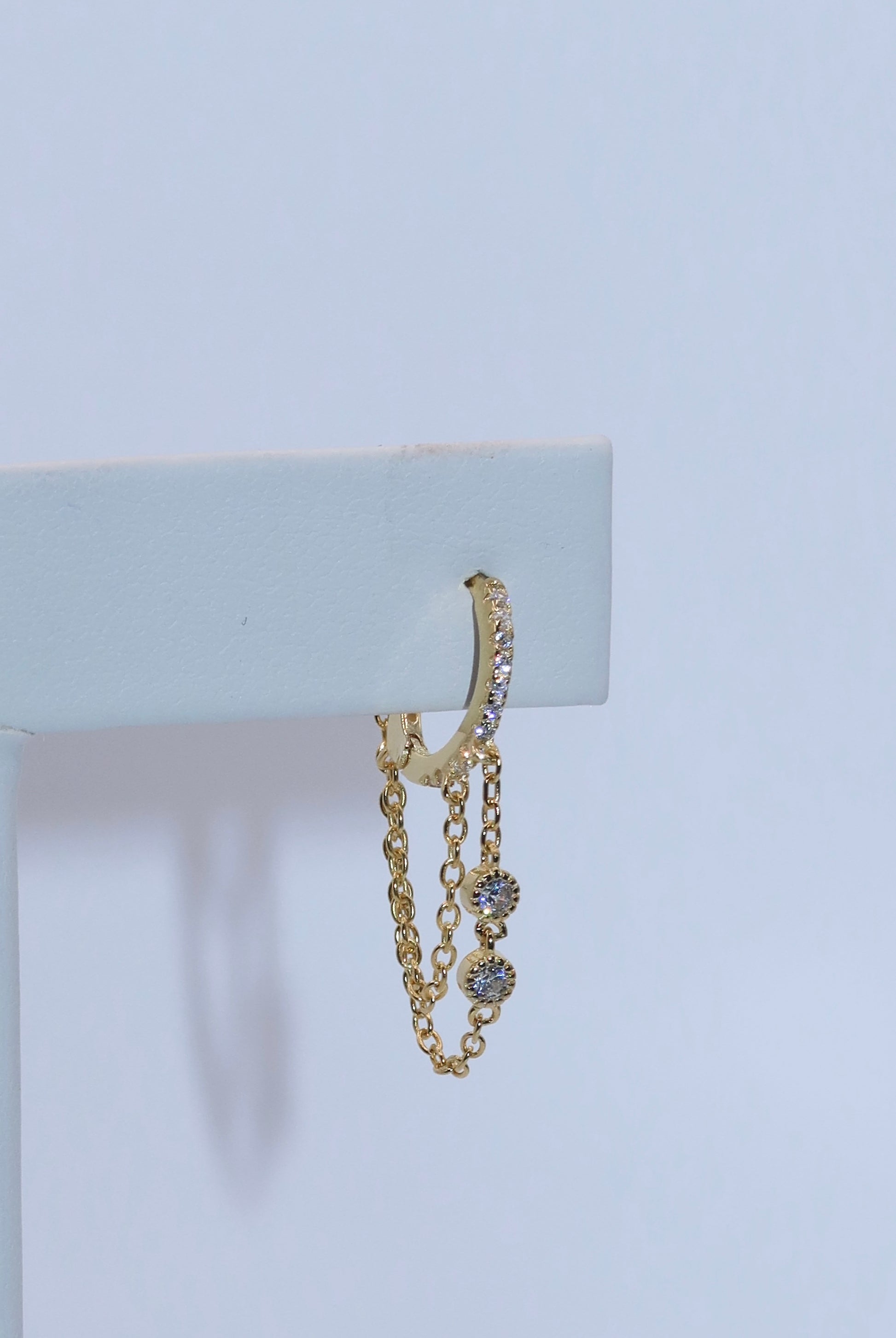 Gold Chain Mini Hoop