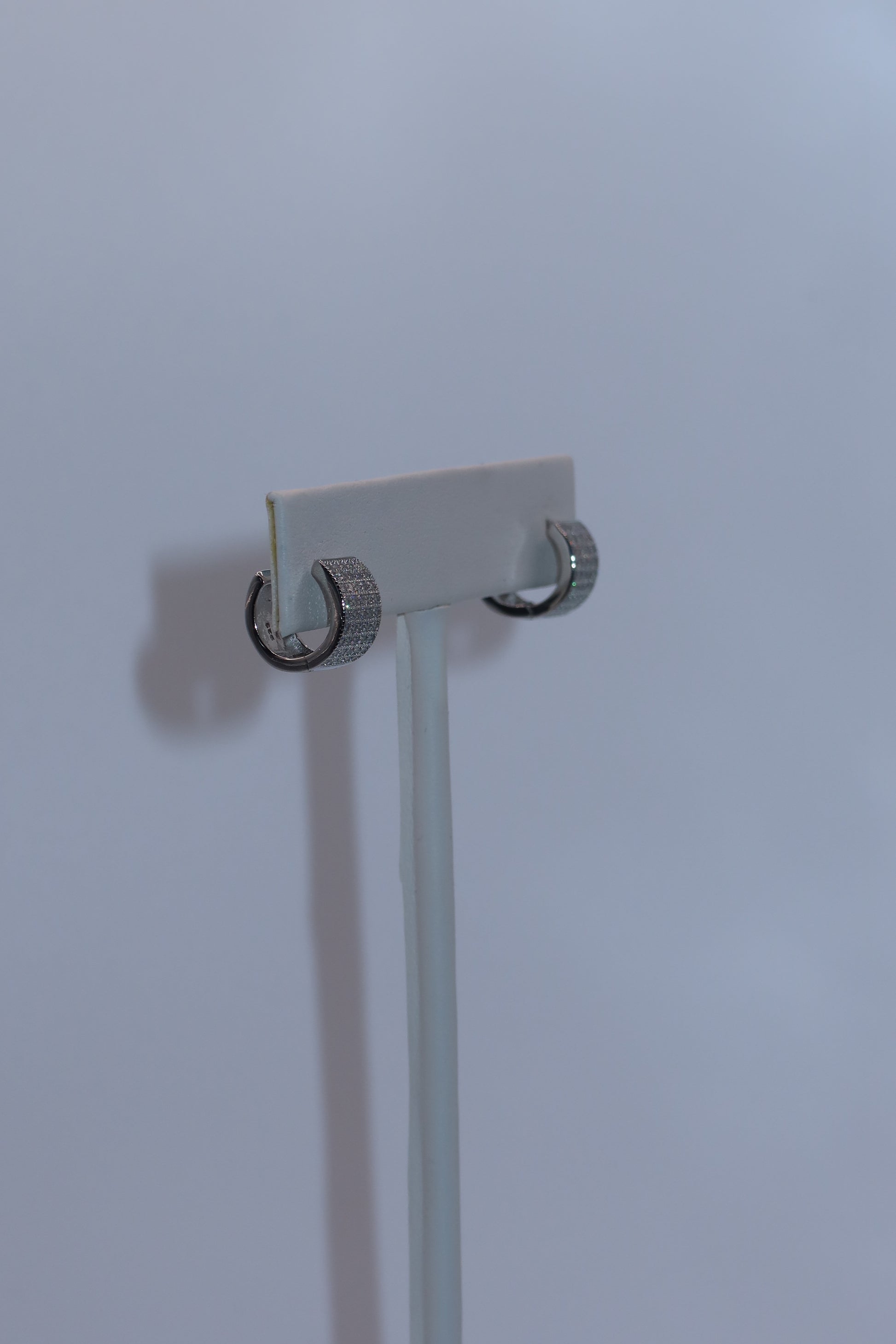 Silver Eternal CZ Hoops