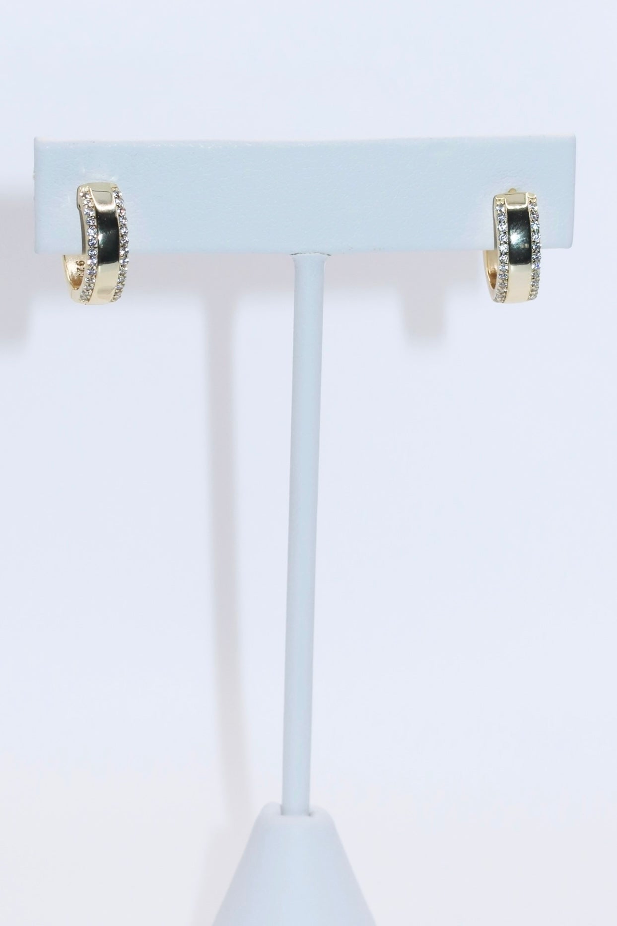 Dainty CZ Gold Hoops