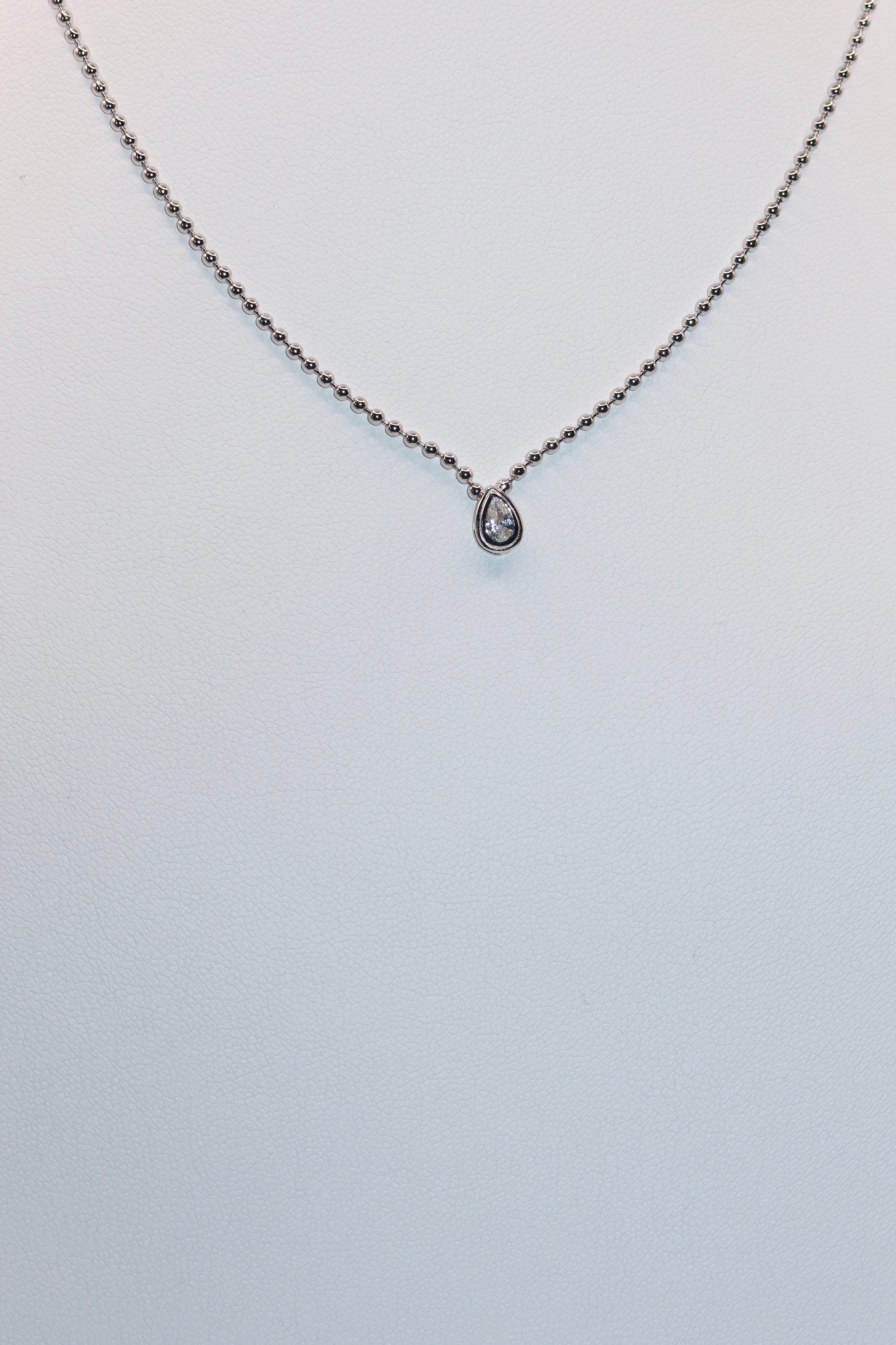 Silver Drop Effect Pendant
