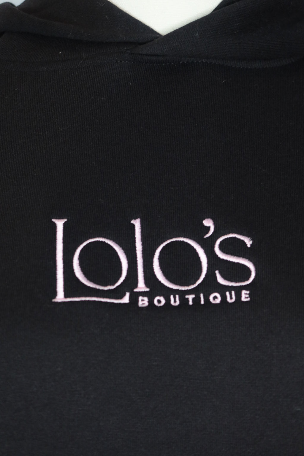 LOLO'S Hooded Sweatshirt - Black with Pink