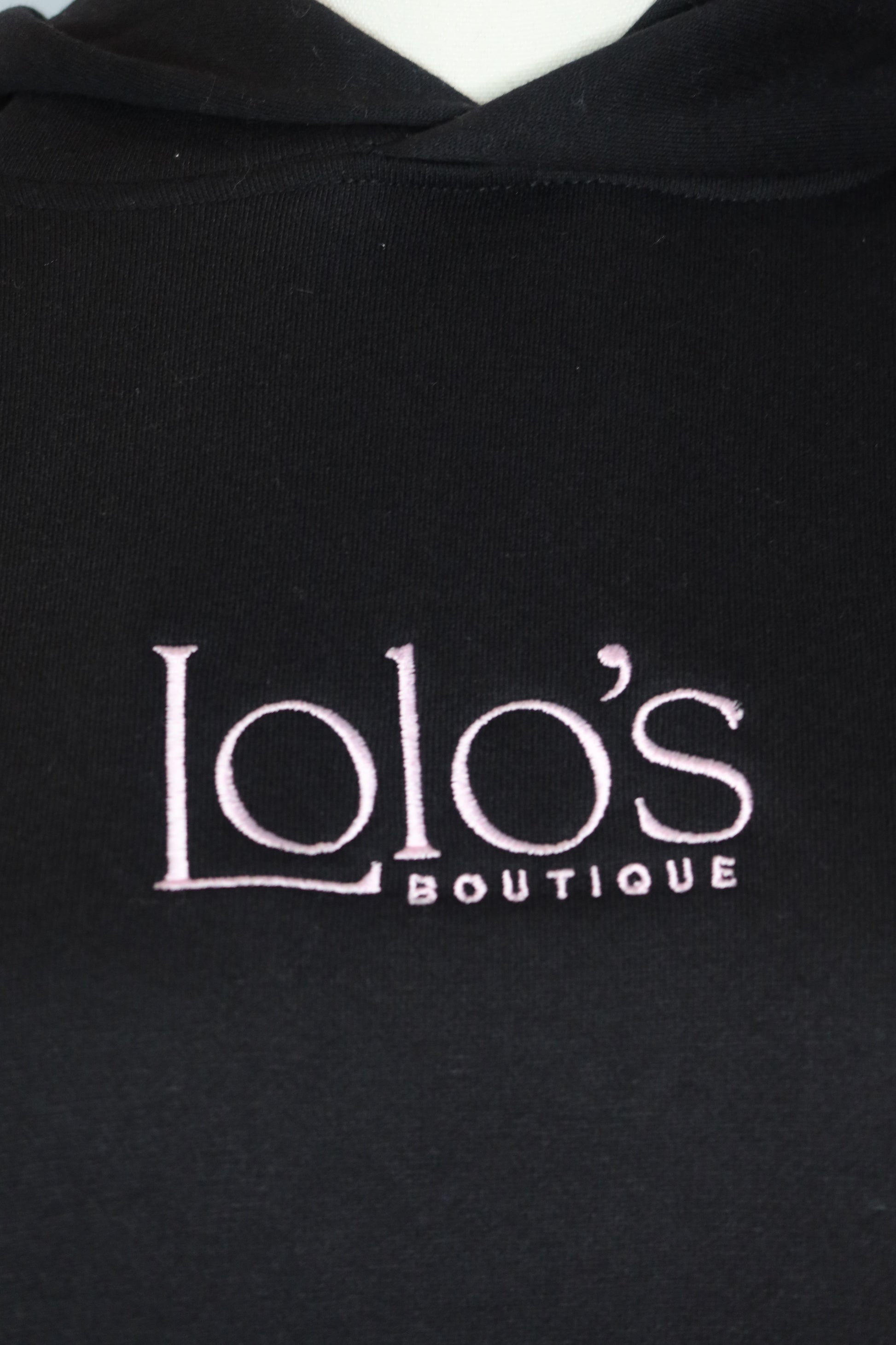 LOLO'S Hooded Sweatshirt - Black with Pink