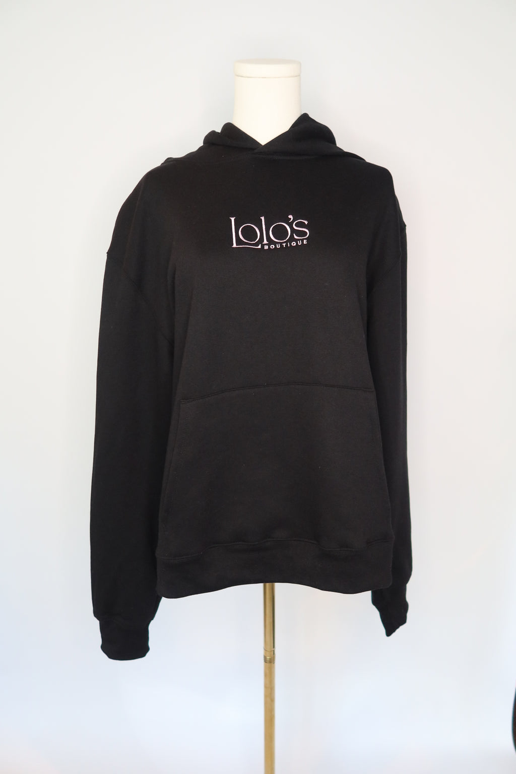 LOLO'S Hooded Sweatshirt - Black with Pink
