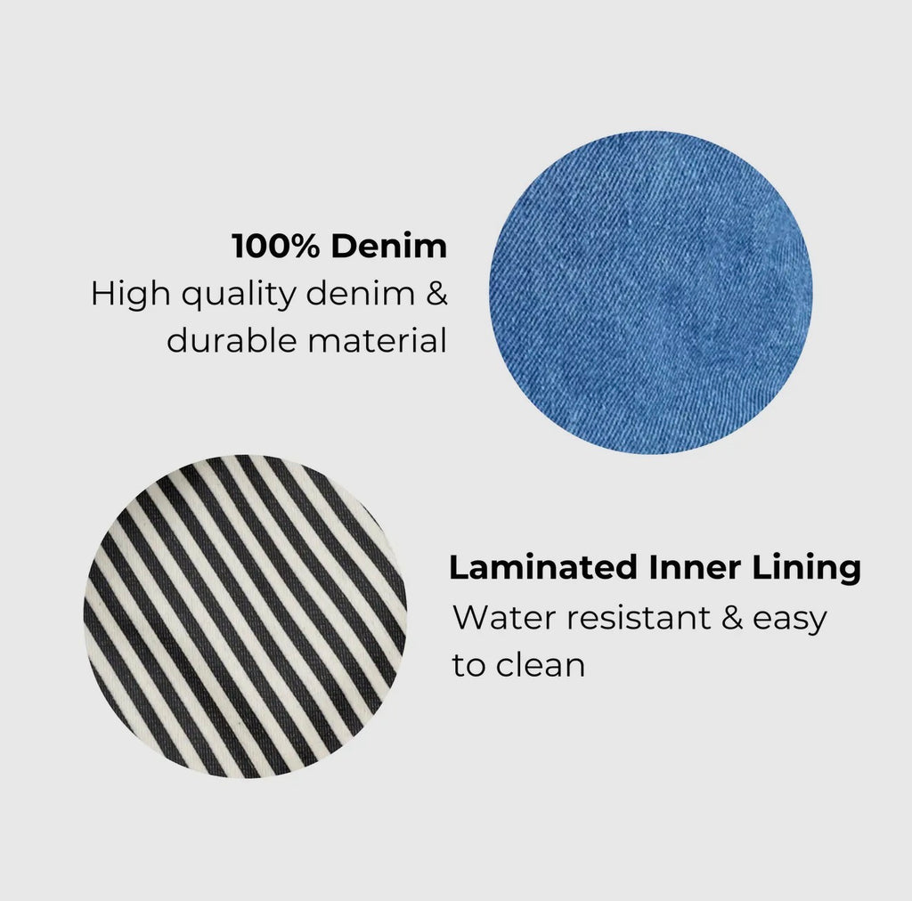 Denim Large Makeup Case