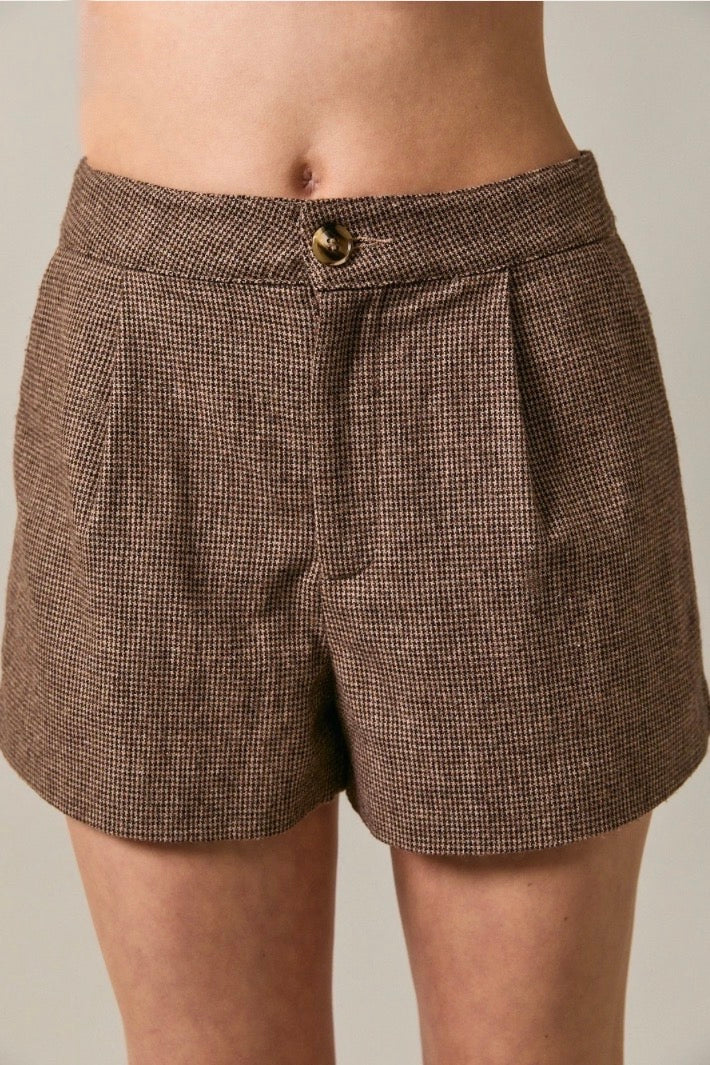 Houndstooth Tailored Short