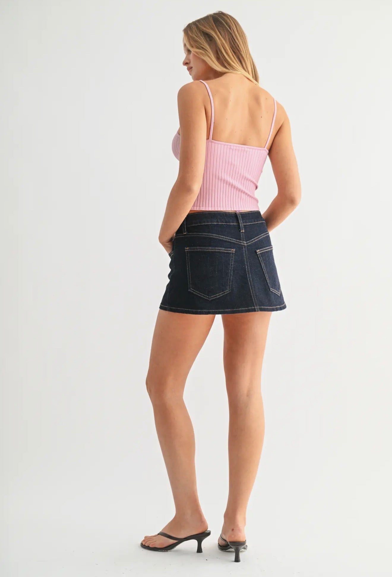 The Dark Denim Mini Skort