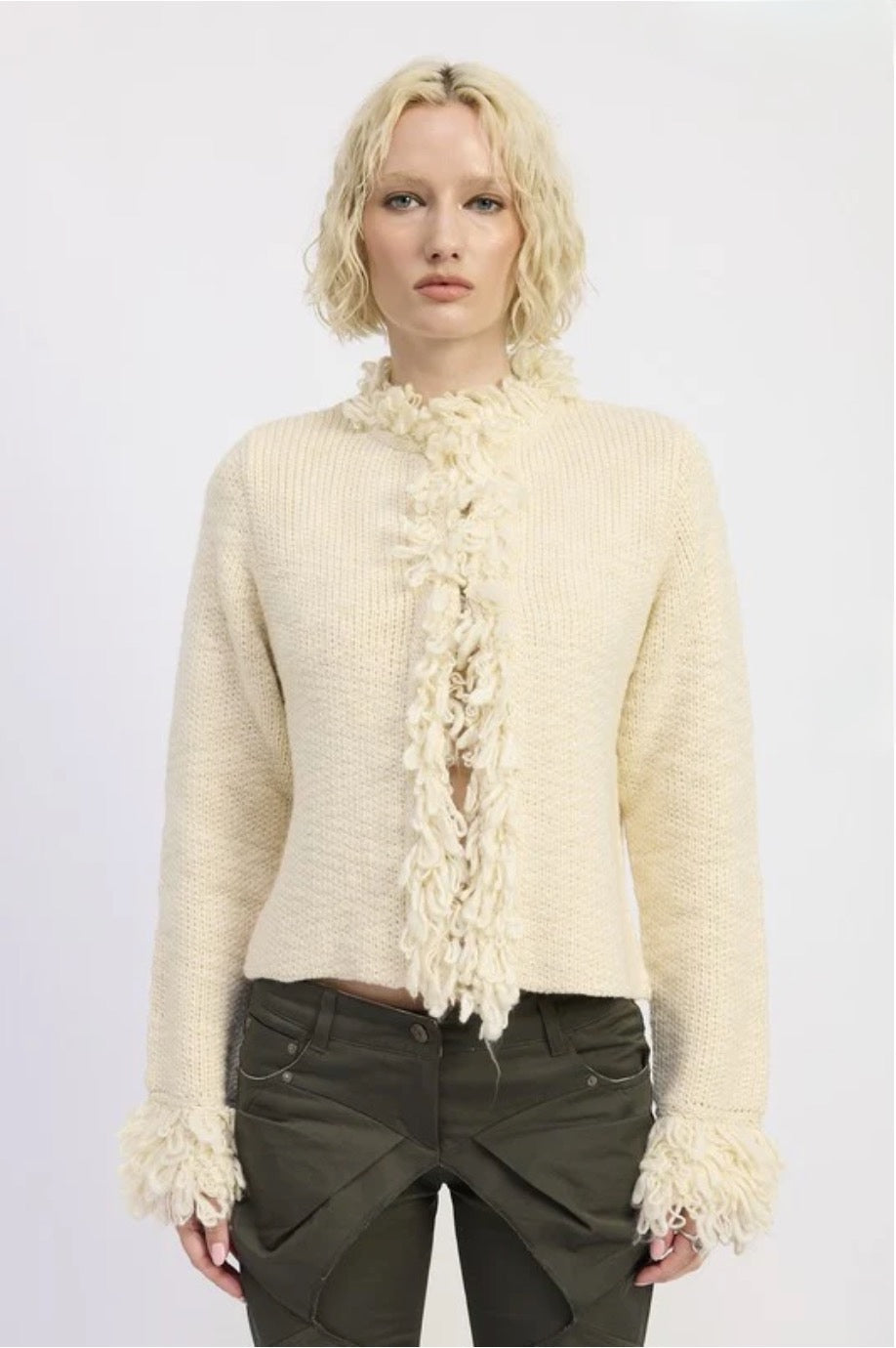 Fringe Knit Cardigan