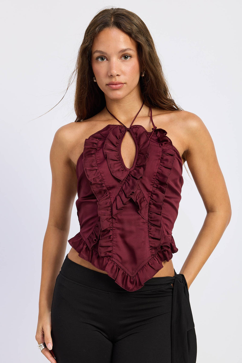 Vivienne Ruffle Halter Top