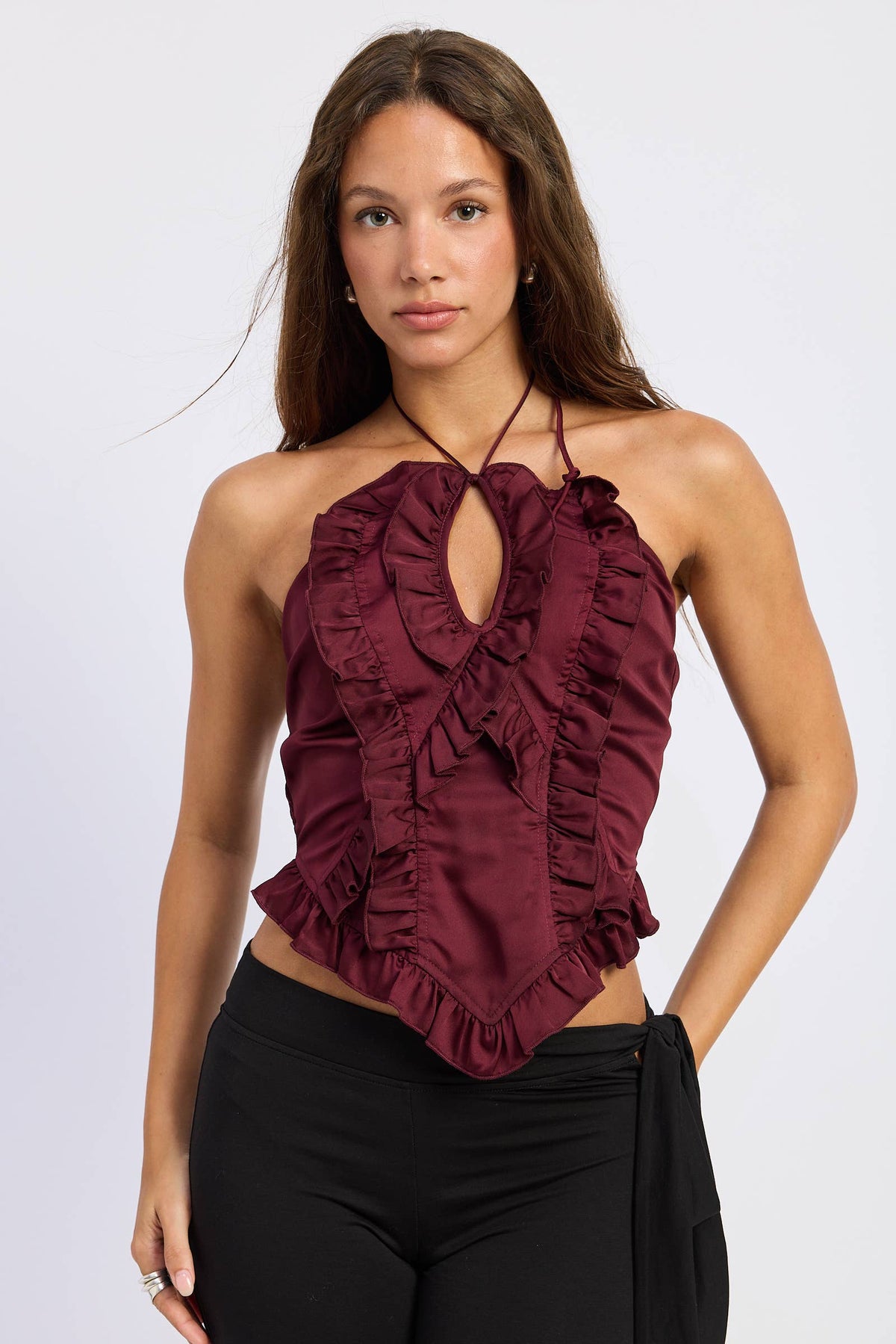 Vivienne Ruffle Halter Top