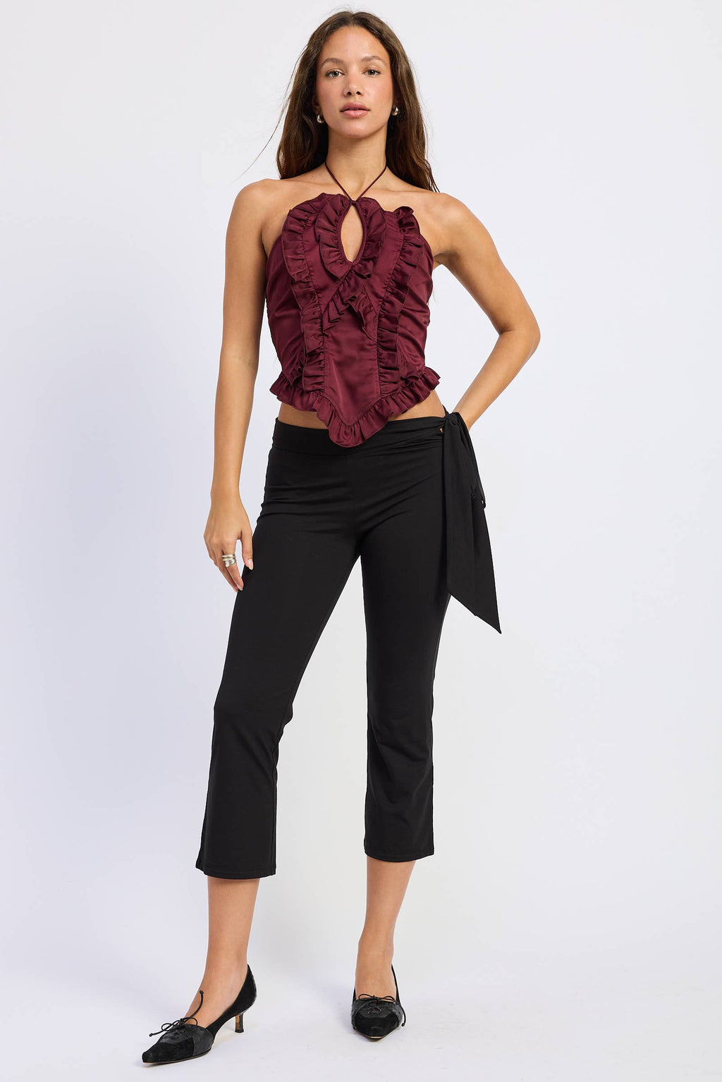 Vivienne Ruffle Halter Top