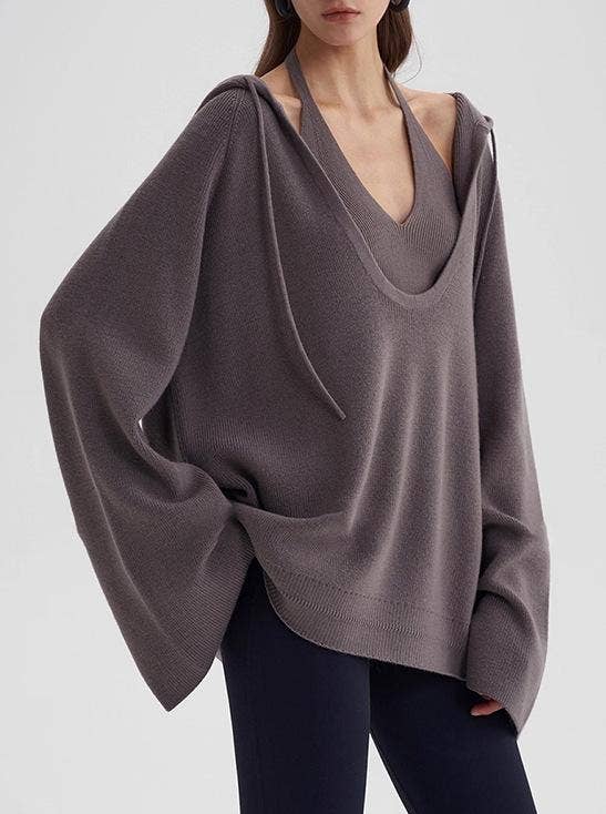 Margot Layered Hooded Knit