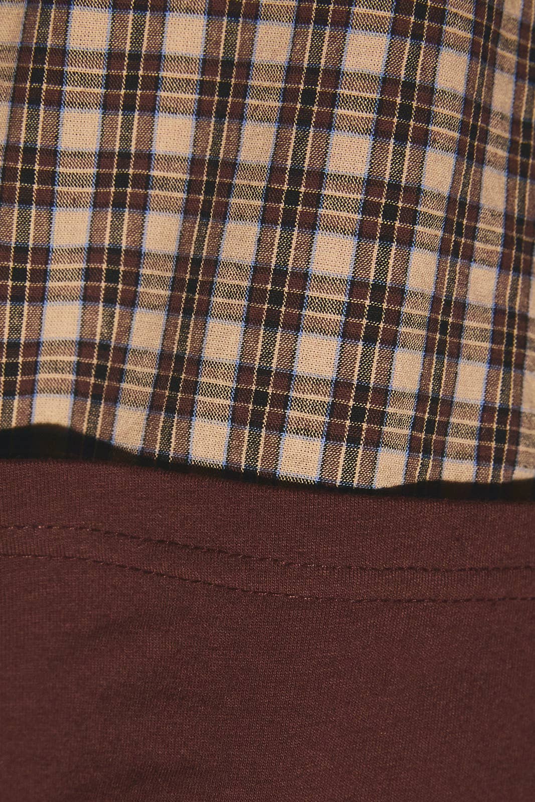 Collins Contrast Plaid Top