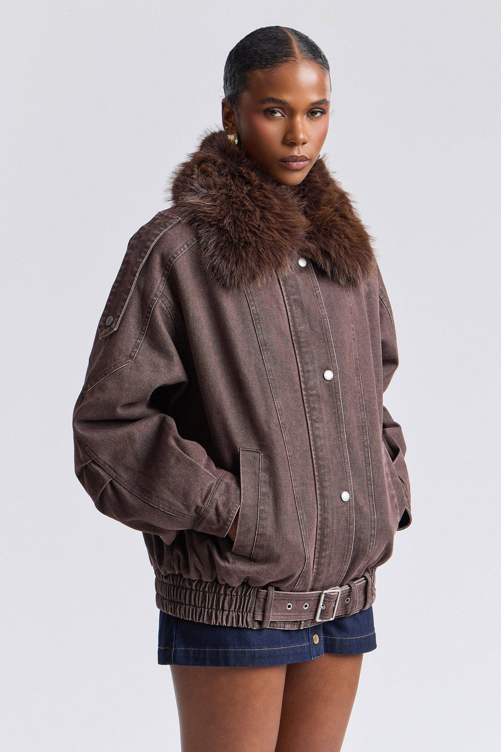 Dakota Faux Fur Trim Jacket